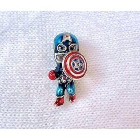 Marvel The Avengers Captain America Charm,Charms fit Pandora Bracelet Necklaces - Picture 6 of 7